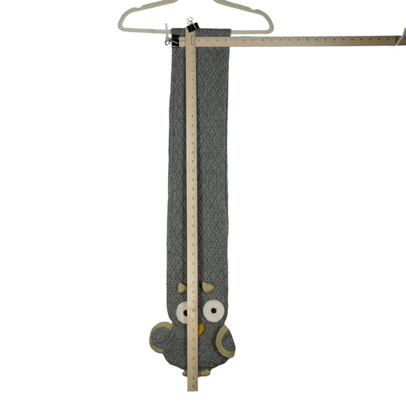 Owl Scarf Crochet Women Kids Teen 76x6.5 Bird Awake Asleep Novelty Gift Cute Fun - Picture 8 of 10